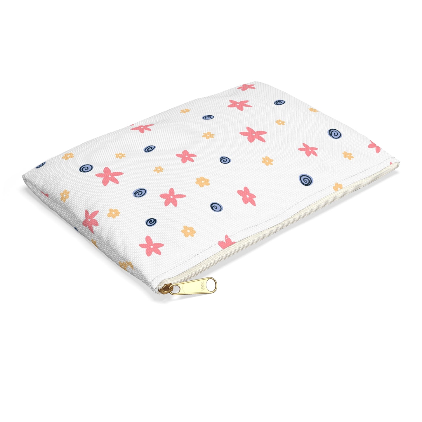 Floral Zipper Pouch – Whimsical Cosmetic Bag, Cozy Pencil Case, Pastel Travel Organizer Pouch, 8x6 Accessory Bag