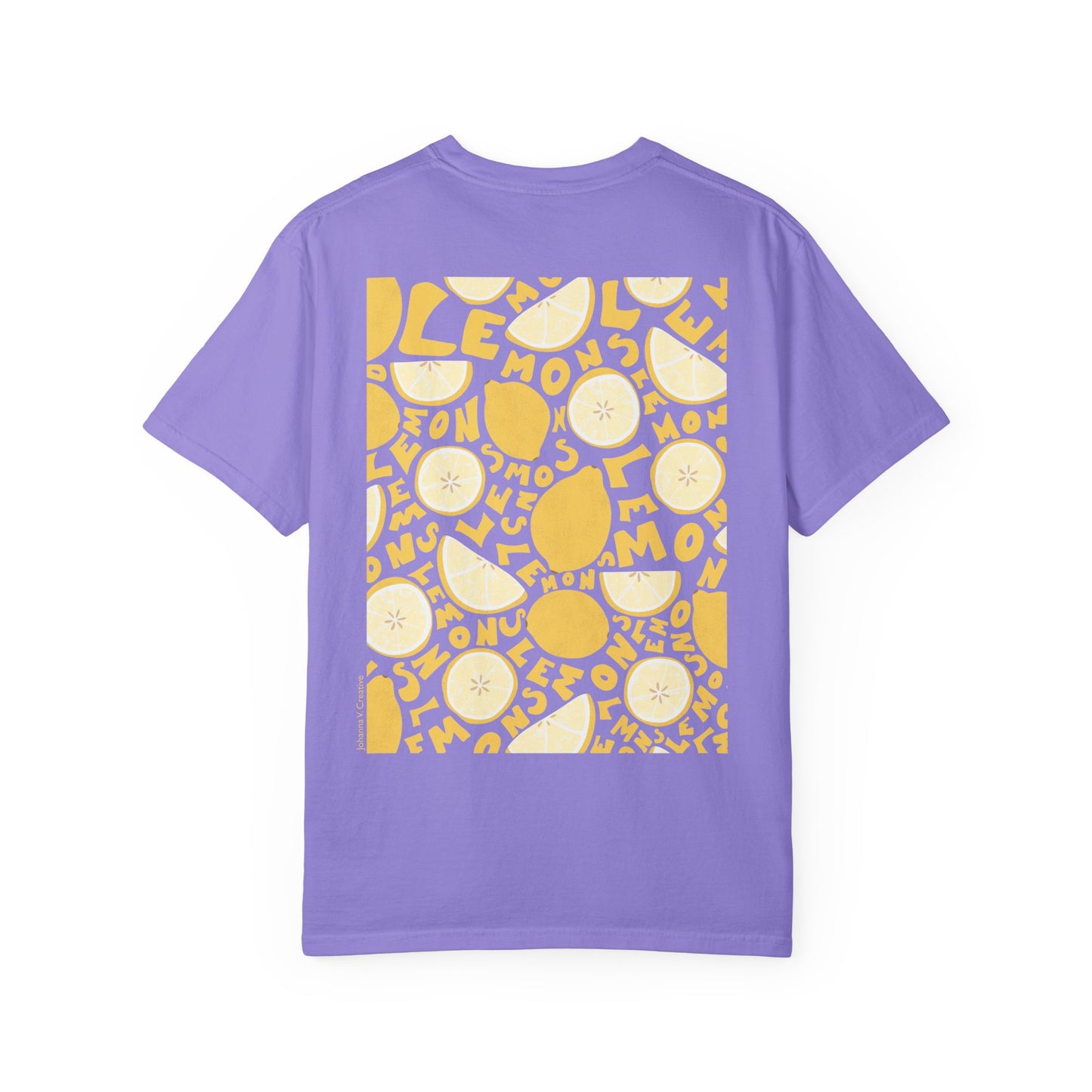 Lemon Pattern Graphic Tee – Bright Citrus Summer Aesthetic Shirt