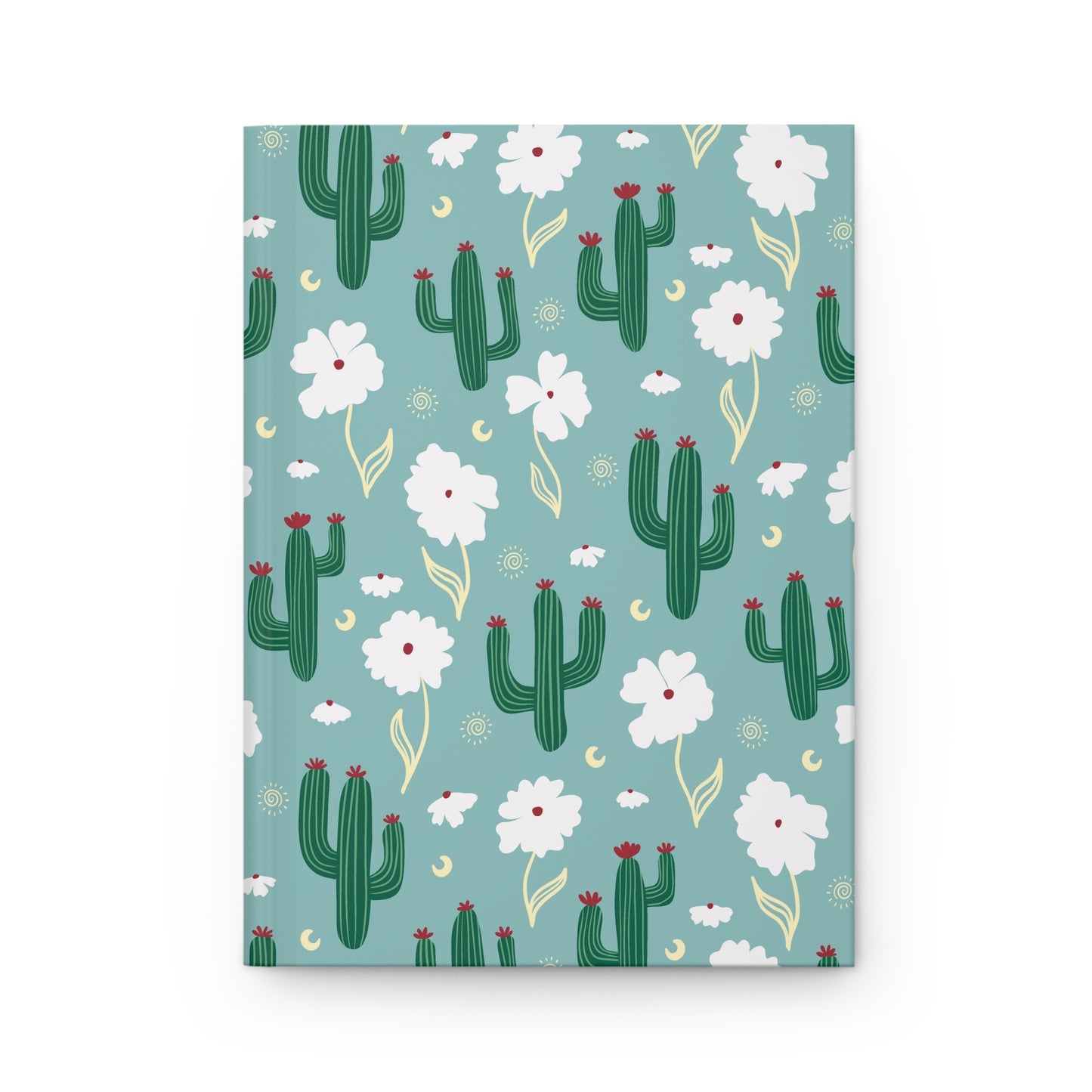 Cactus & Wildflower Hardcover Journal | Sage Blue Desert Floral Notebook