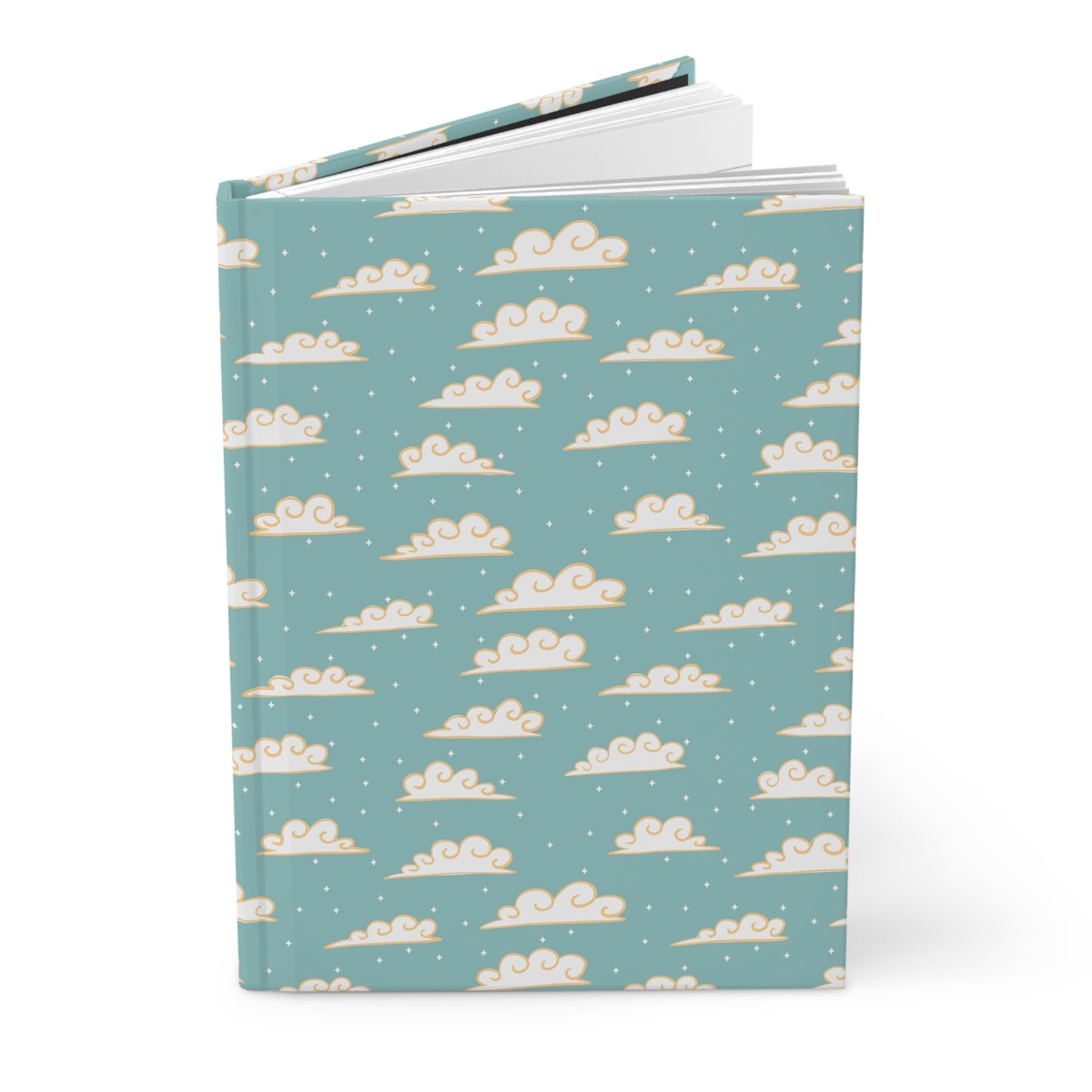Whispering Clouds Journal – Teal Cloud Aesthetic Notebook | Coastal Sky Writing Journal | Minimal Dreamy Reflection Notebook
