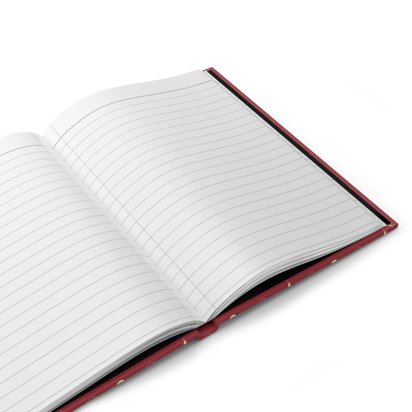 Crimson Celestial Hardcover Journal | Sun Moon & Star Lined Notebook