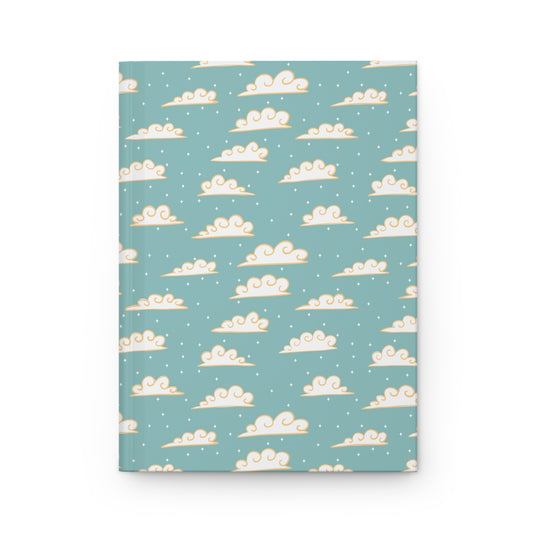 Whispering Clouds Journal – Teal Cloud Aesthetic Notebook | Coastal Sky Writing Journal | Minimal Dreamy Reflection Notebook