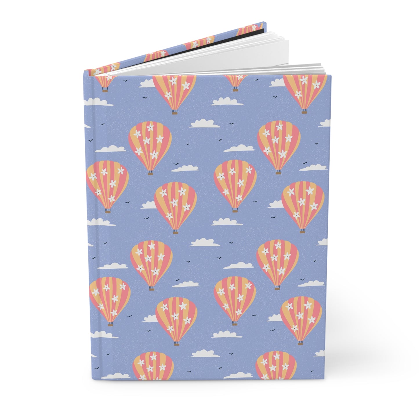 Blooming Skies Journal – Purple Hot Air Balloon Notebook | Dreamy Aesthetic Floral Sky Journal | Writing & Reflection Notebook Gift