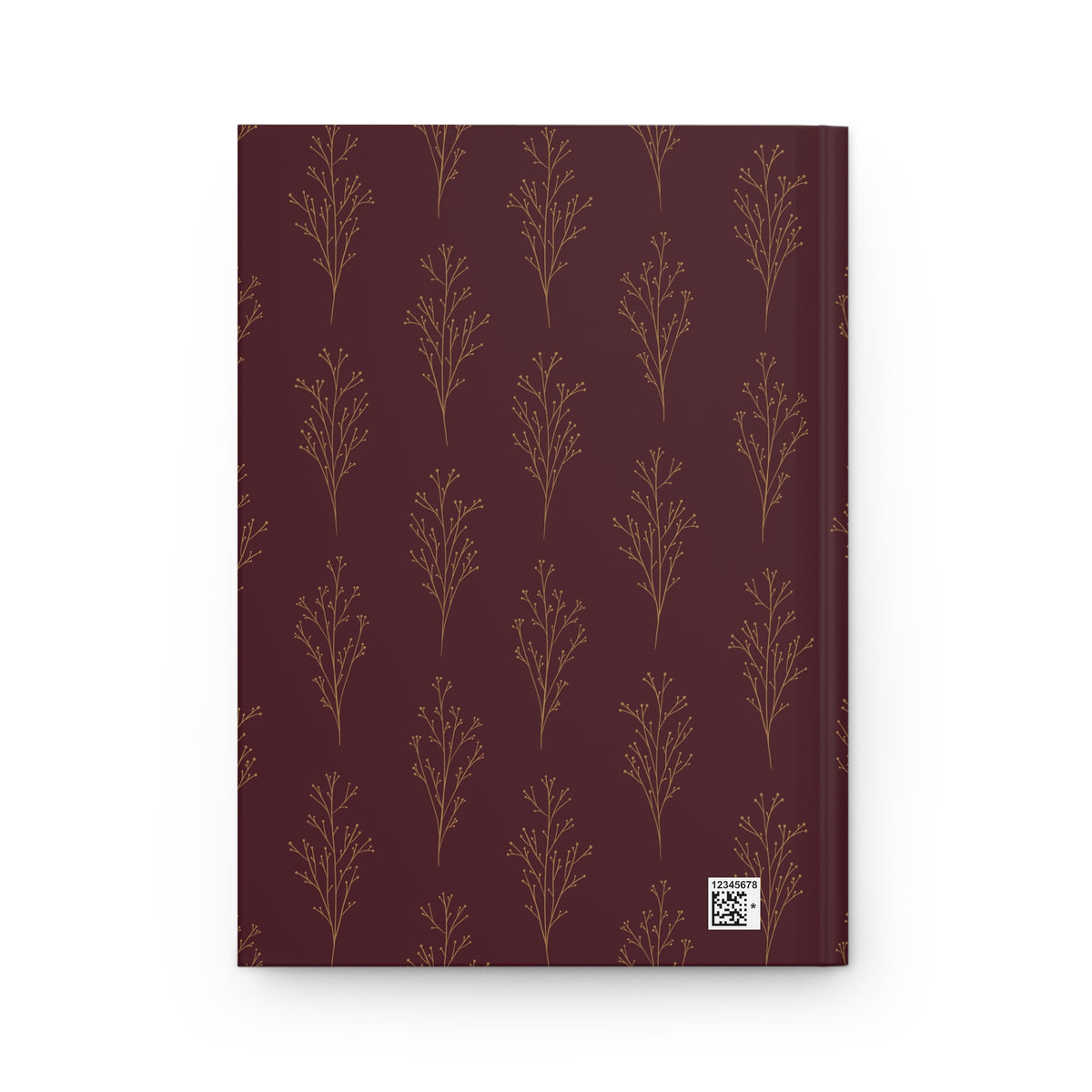 Red & Gold Botanical Hardcover Journal | Vintage-Inspired Lined Notebook