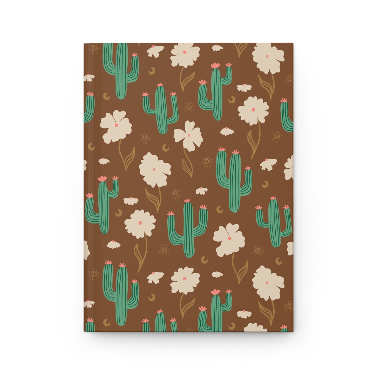 Terracotta Cactus & Wildflower Hardcover Journal | Desert Floral Notebook