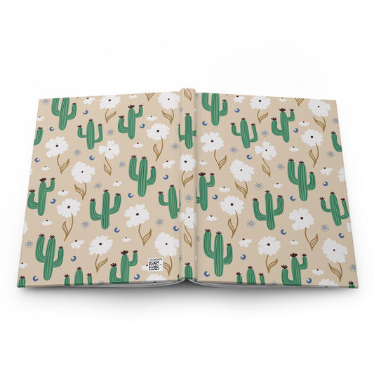Desert Bloom Cactus Hardcover Journal | Floral Western Notebook