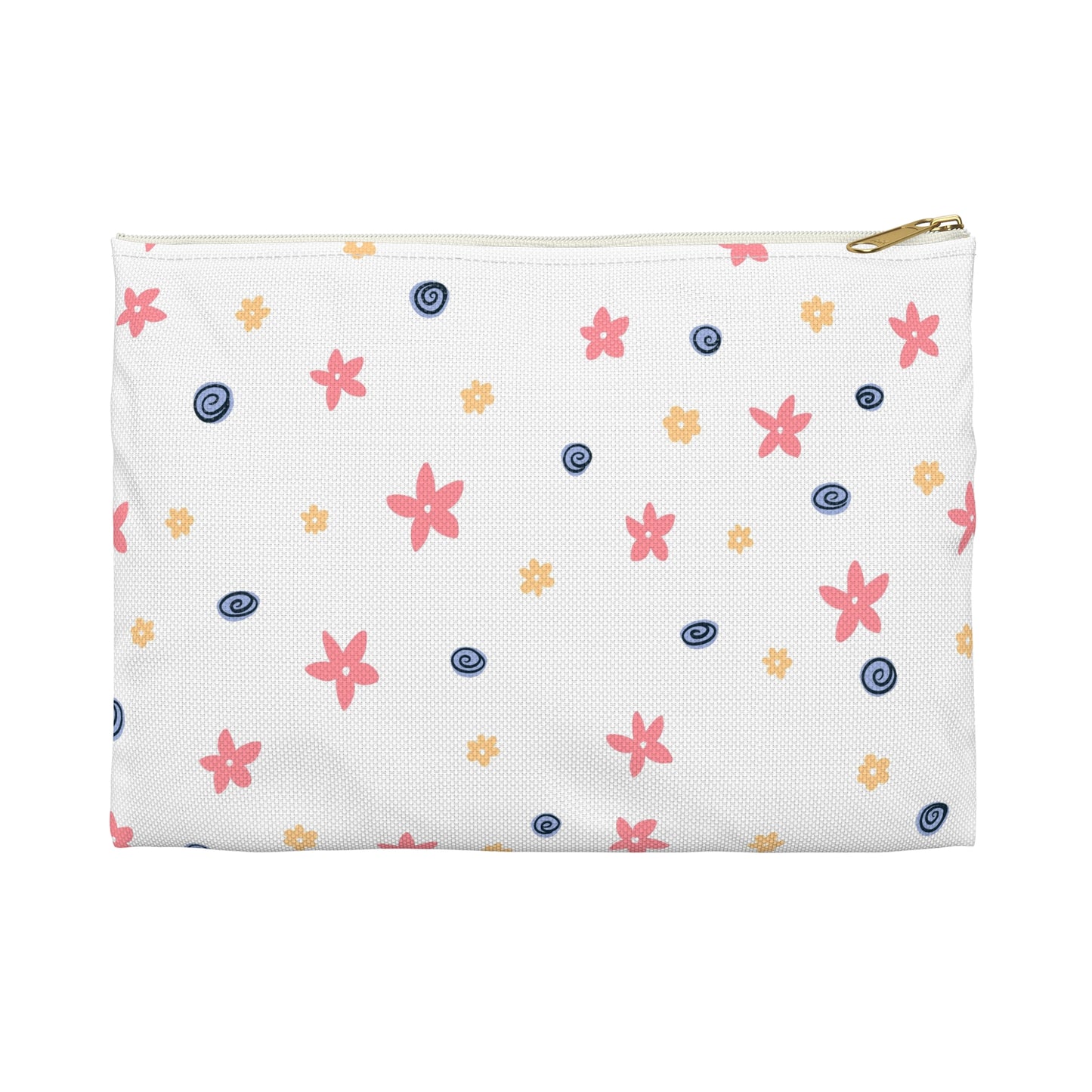 Floral Zipper Pouch – Whimsical Cosmetic Bag, Cozy Pencil Case, Pastel Travel Organizer Pouch, 8x6 Accessory Bag