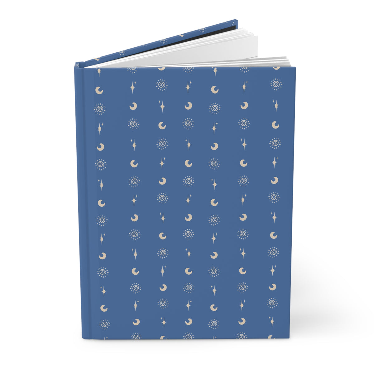 Cornflower Blue Celestial Hardcover Journal | Sun Moon & Star Notebook