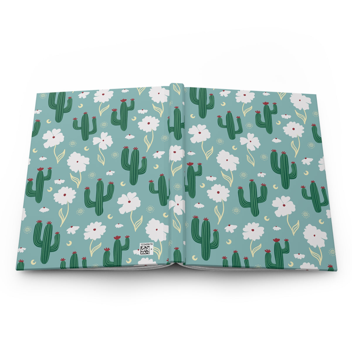 Cactus & Wildflower Hardcover Journal | Sage Blue Desert Floral Notebook
