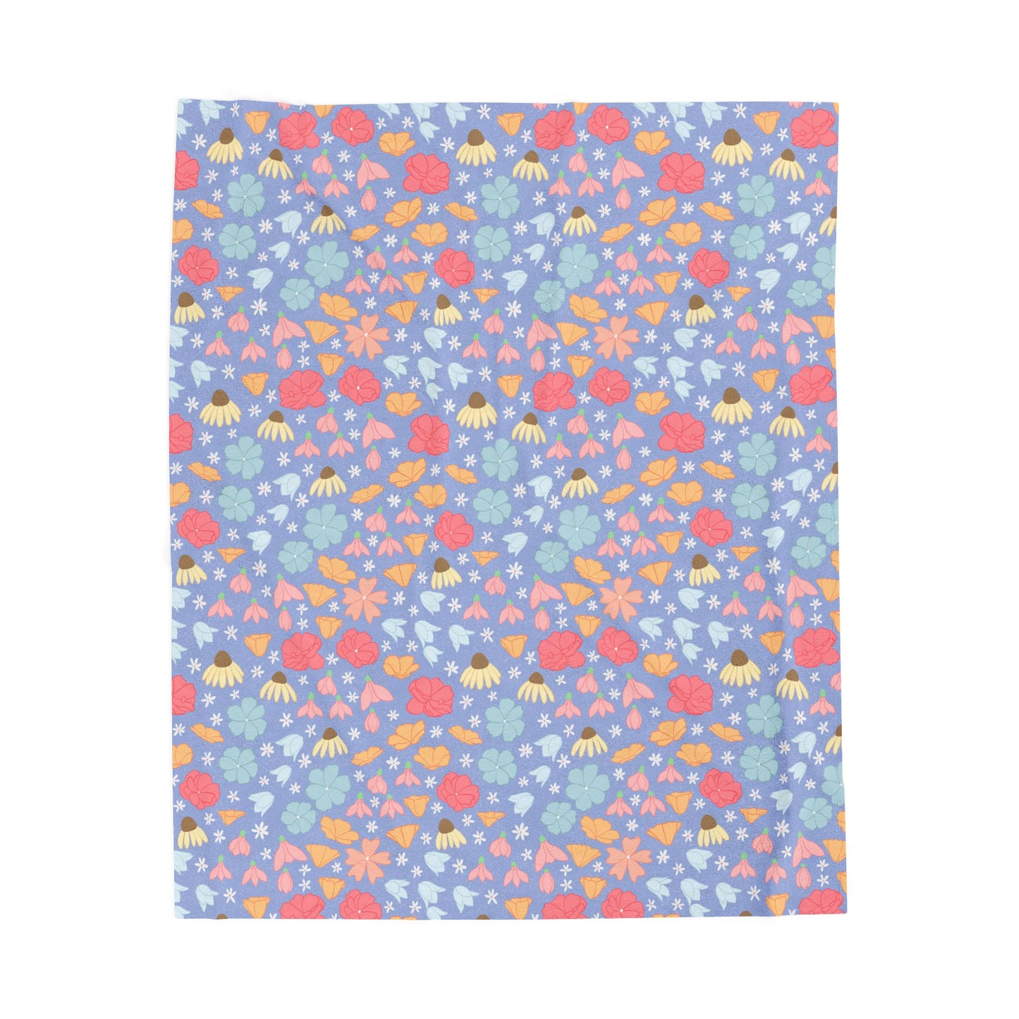 Spring Meadow Floral Throw Blanket