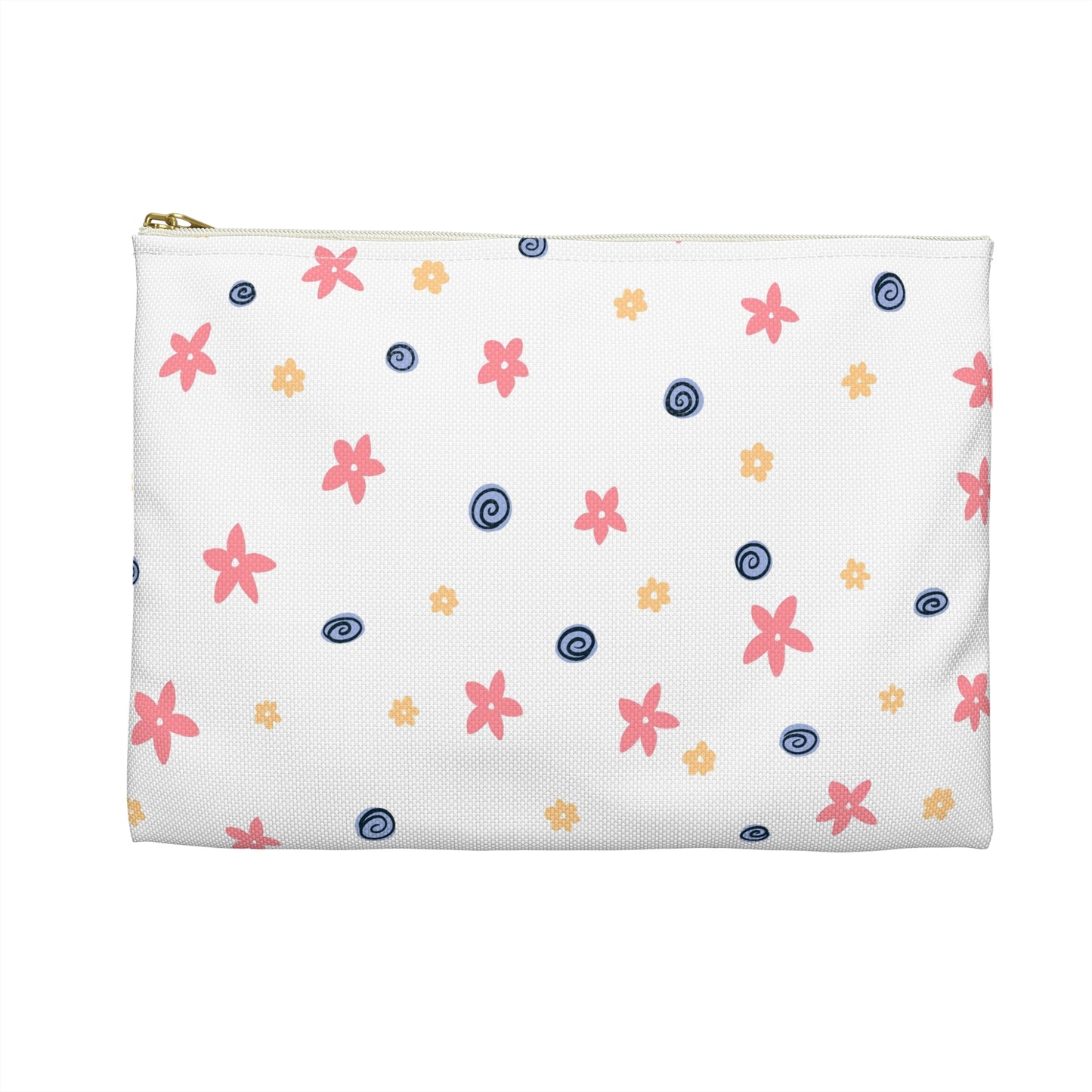 Floral Zipper Pouch – Whimsical Cosmetic Bag, Cozy Pencil Case, Pastel Travel Organizer Pouch, 8x6 Accessory Bag
