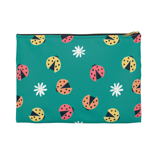 Ladybug Zipper Pouch | Whimsical Cottagecore Cosmetic Bag & Small Organizer