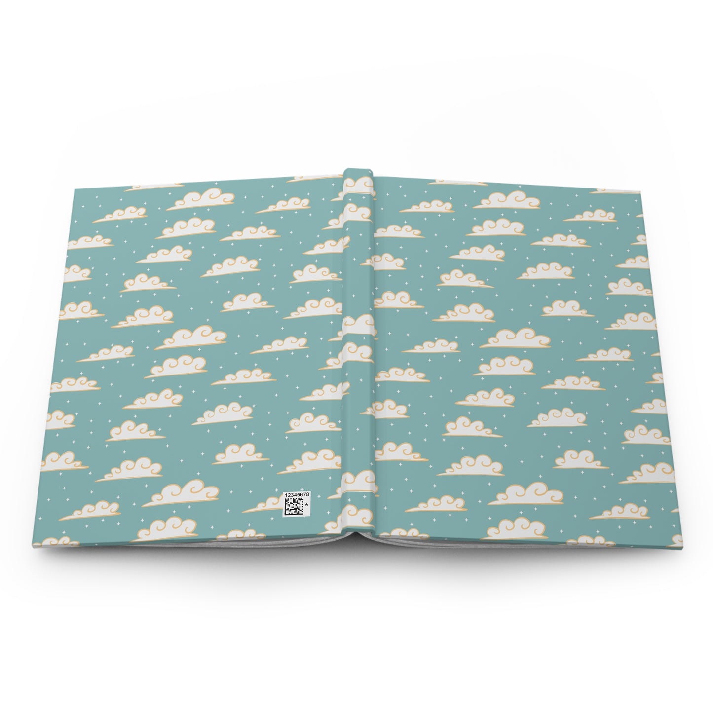 Whispering Clouds Journal – Teal Cloud Aesthetic Notebook | Coastal Sky Writing Journal | Minimal Dreamy Reflection Notebook