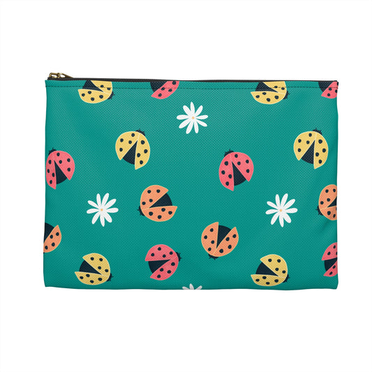 Ladybug Zipper Pouch | Whimsical Cottagecore Cosmetic Bag & Small Organizer