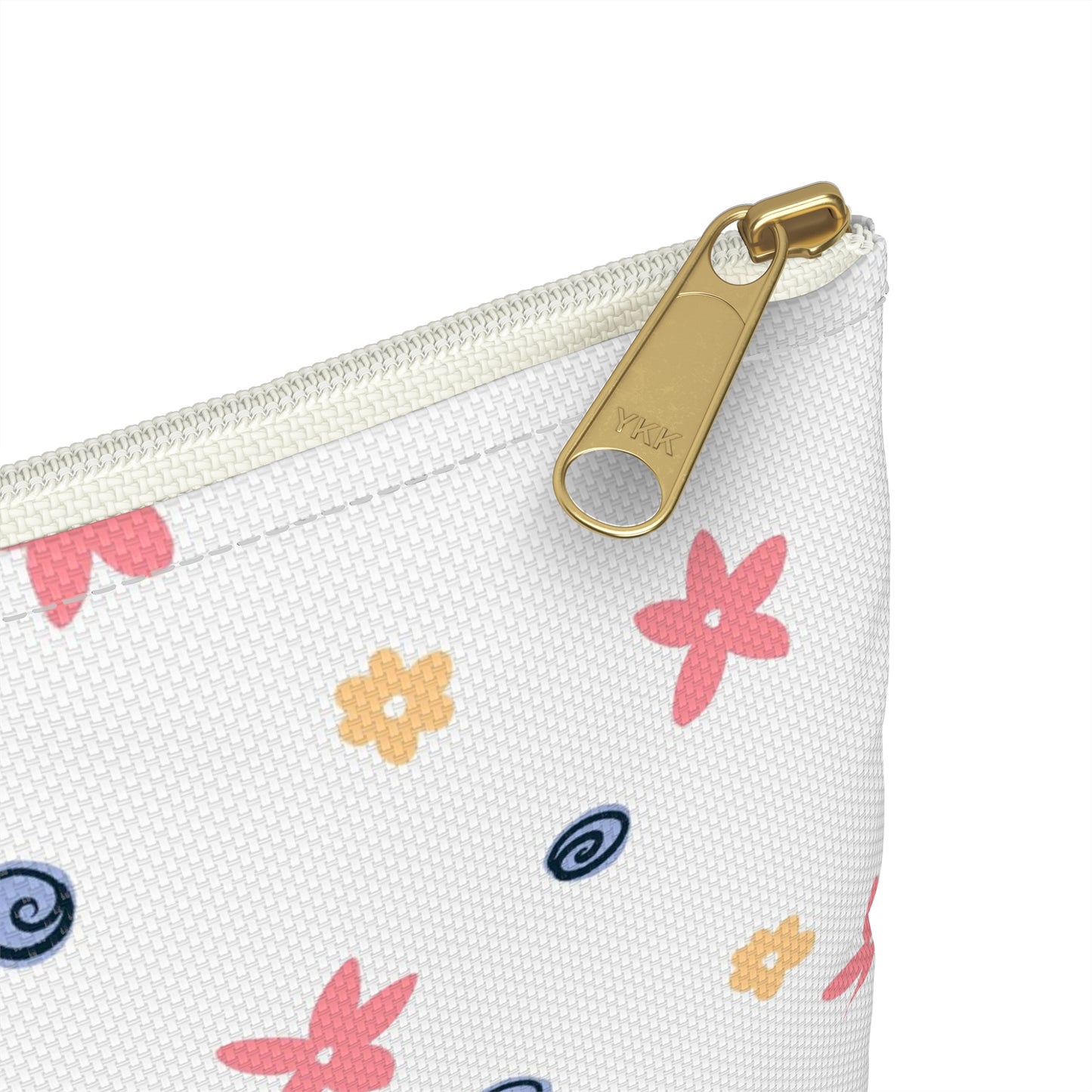 Floral Zipper Pouch – Whimsical Cosmetic Bag, Cozy Pencil Case, Pastel Travel Organizer Pouch, 8x6 Accessory Bag