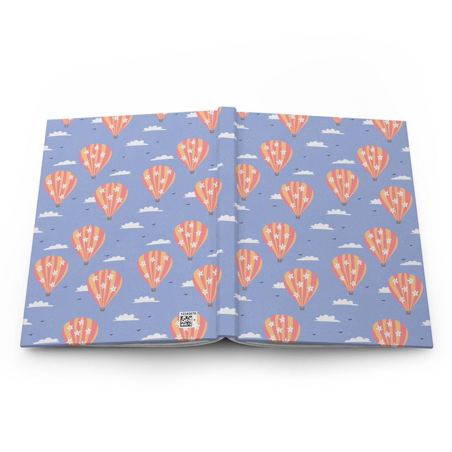 Blooming Skies Journal – Purple Hot Air Balloon Notebook | Dreamy Aesthetic Floral Sky Journal | Writing & Reflection Notebook Gift