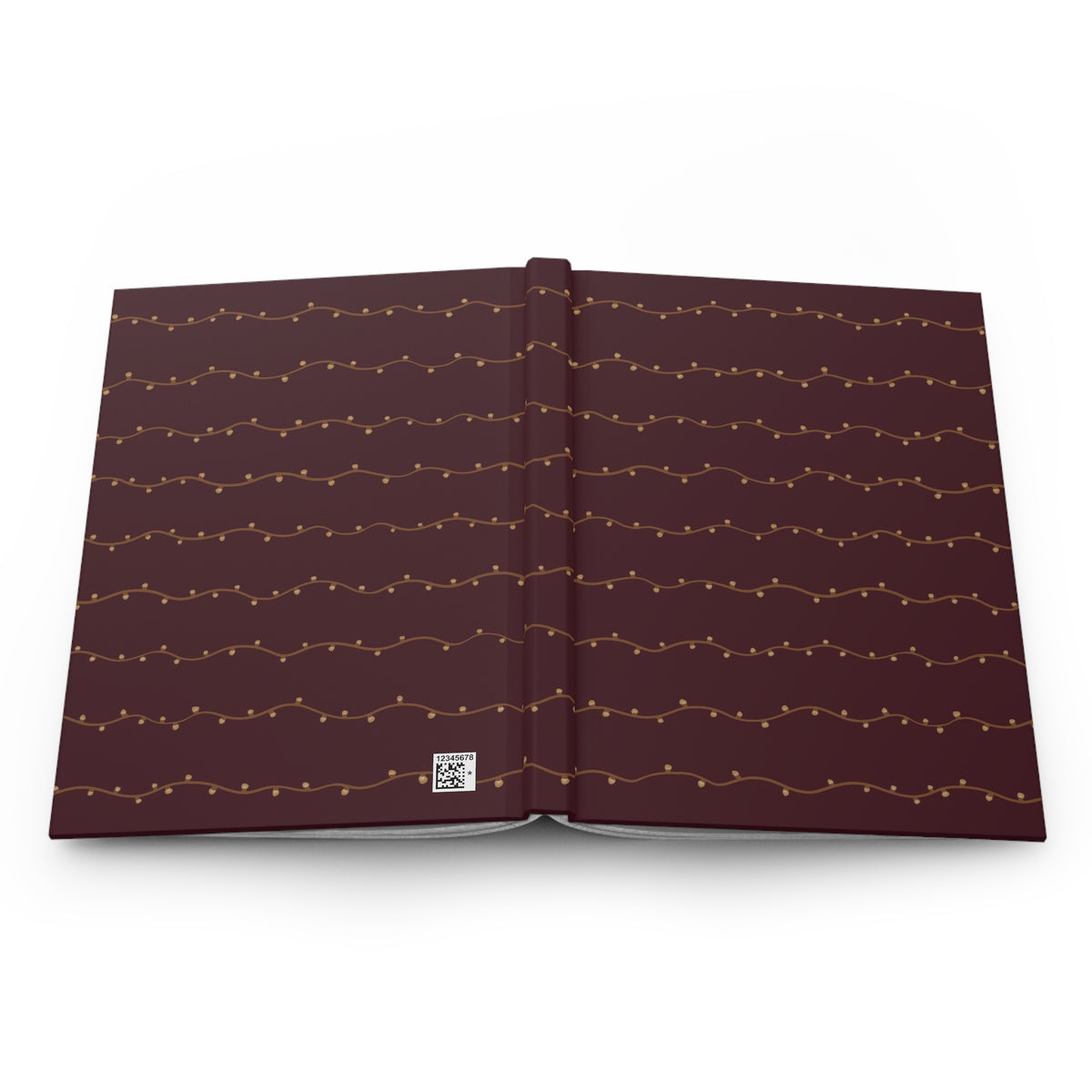 Red Vintage Christmas Lights Hardcover Journal | Holiday Lined Notebook