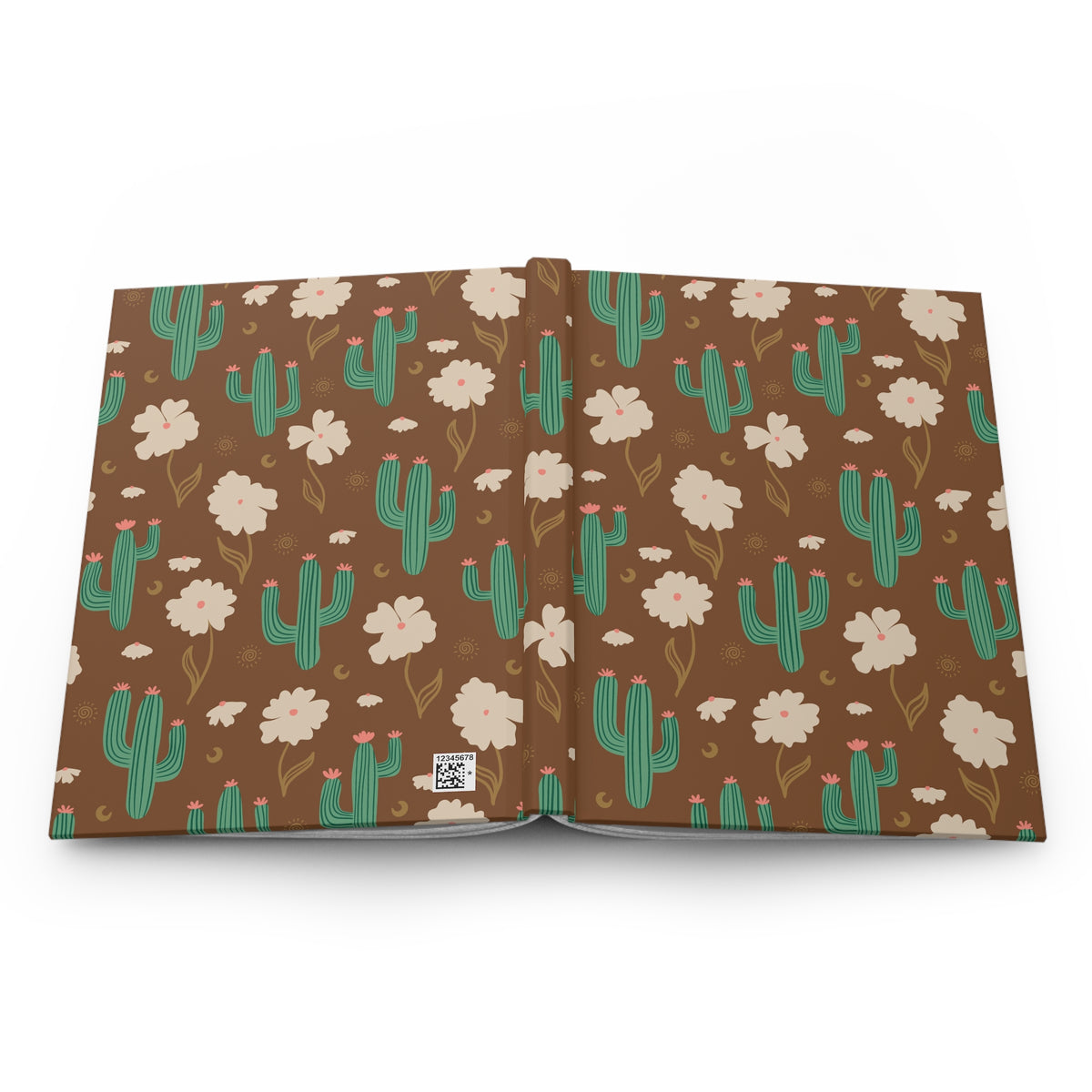 Terracotta Cactus & Wildflower Hardcover Journal | Desert Floral Notebook