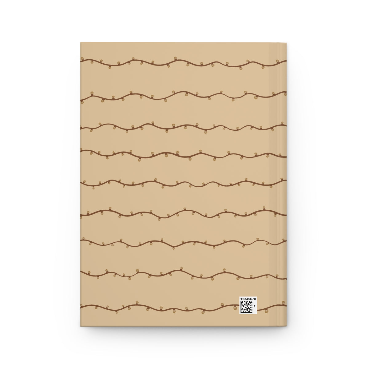 Vintage Christmas Lights Hardcover Journal | Tan Holiday Lined Notebook
