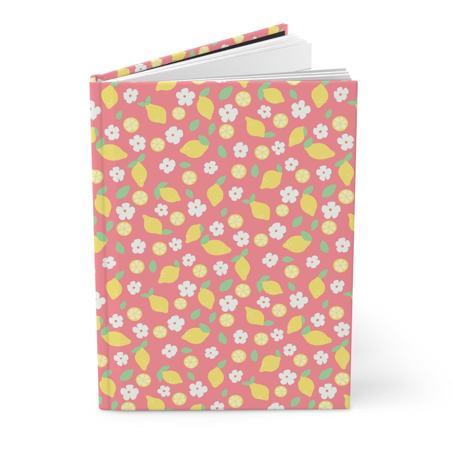 Lemon Blossom Hardcover Journal – Bright Citrus Floral Notebook for Writing, Planning & Creativity