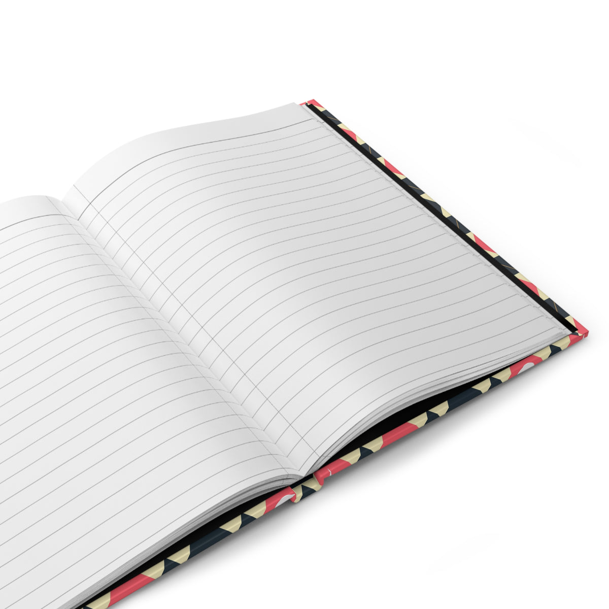 Retro Geometric Celestial Hardcover Journal | Moon & Star Lined Notebook
