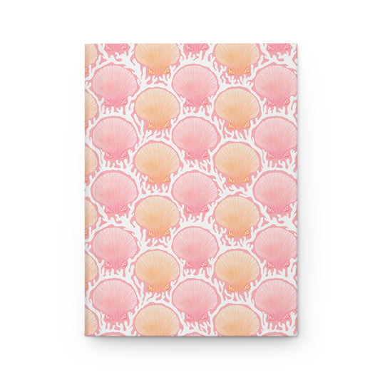 Coastal Seashell Journal | Pink Beach Aesthetic Notebook | Ocean Inspired Diary | Pastel Shell Notebook | Cute Coastal Gift for Her