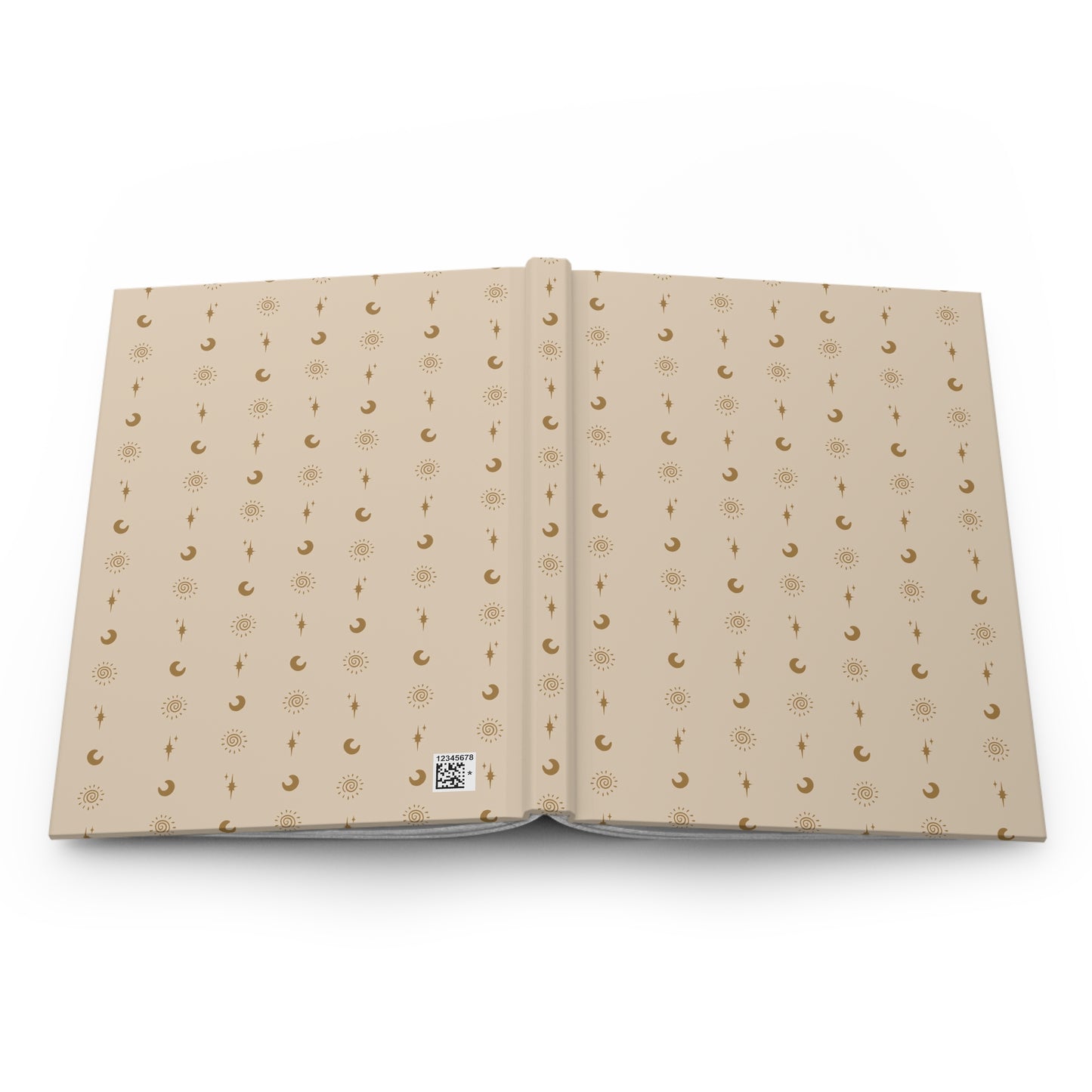 Neutral Celestial Hardcover Journal | Sun Moon & Star Lined Notebook