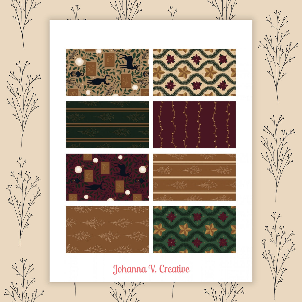 Printable Christmas Gift Tags | 24 Holiday Gift Tag Designs