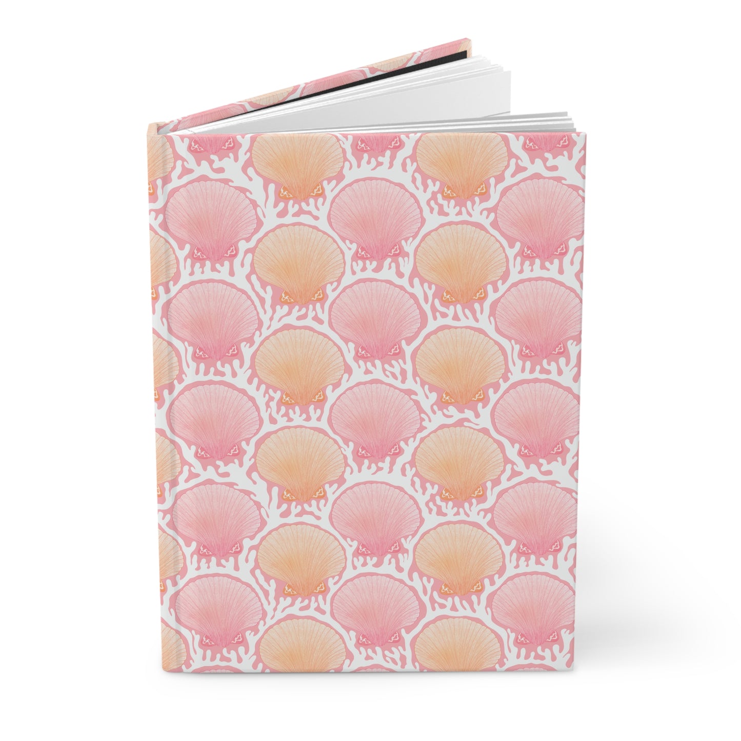 Coastal Seashell Journal | Pink Beach Aesthetic Notebook | Ocean Inspired Diary | Pastel Shell Notebook | Cute Coastal Gift for Her