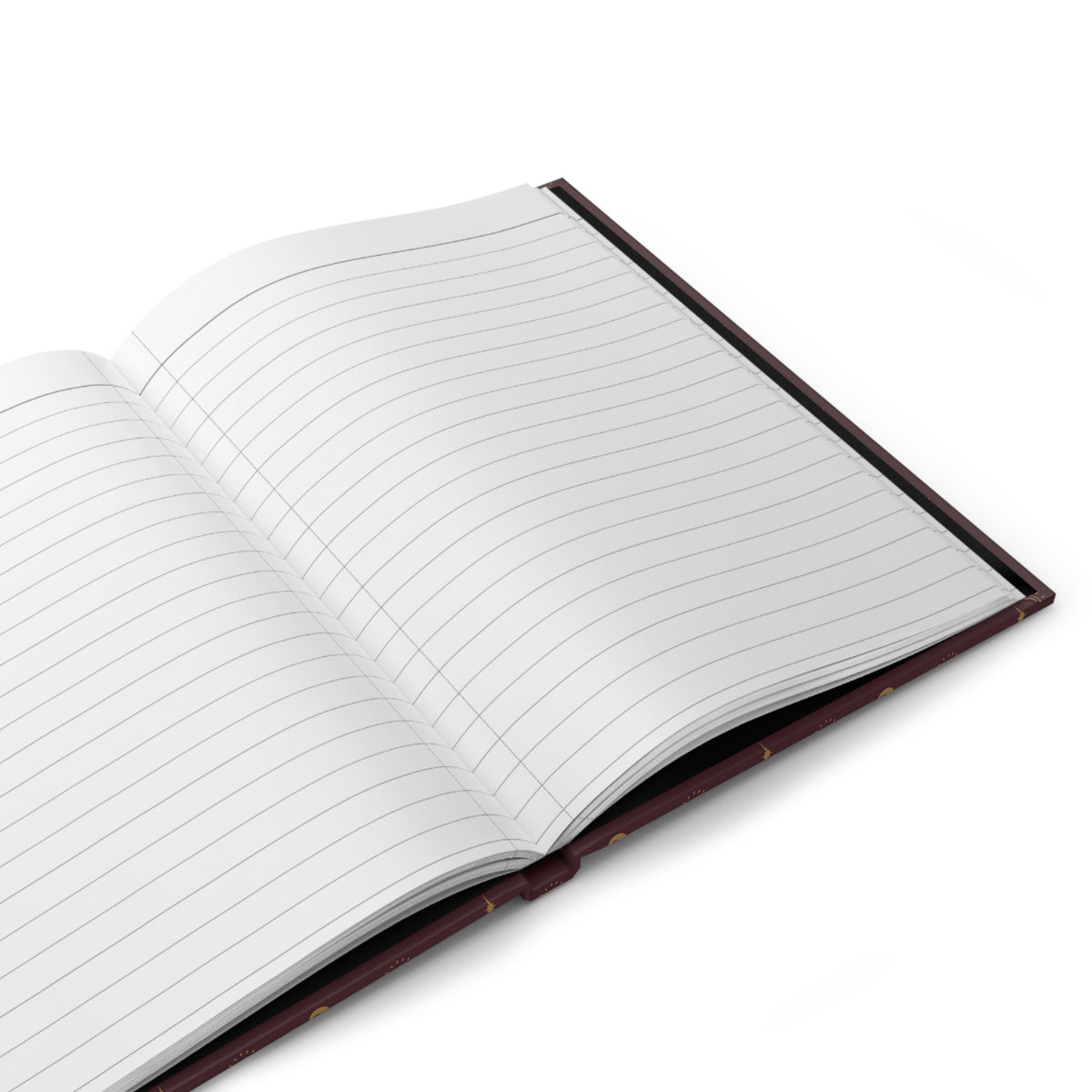 Burgundy & Gold Celestial Hardcover Journal | Sun Moon & Star Notebook