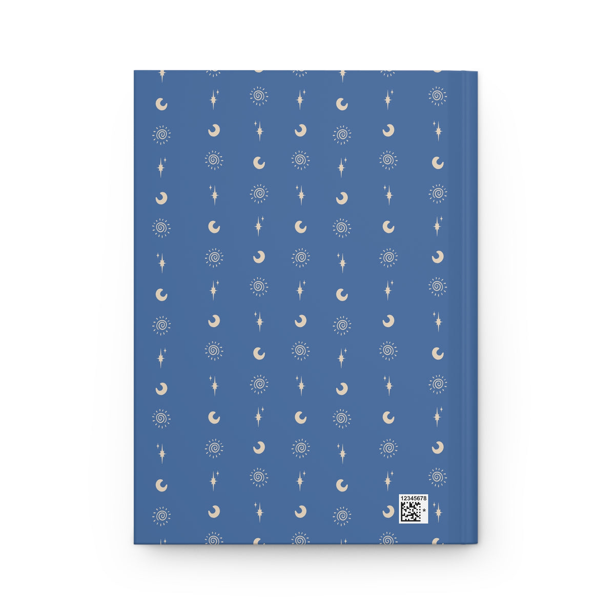 Cornflower Blue Celestial Hardcover Journal | Sun Moon & Star Notebook