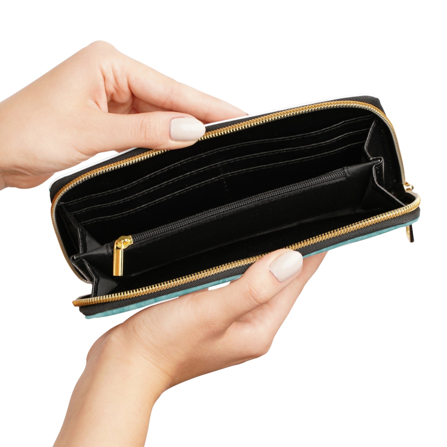 Drift & Daydream: Coastal Drift Lines Zipper Wallet