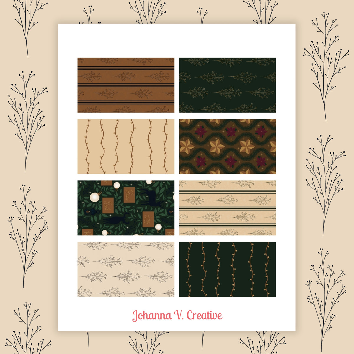 Printable Christmas Gift Tags | 24 Holiday Gift Tag Designs
