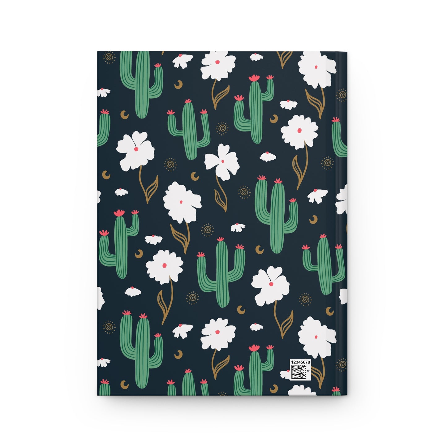 Midnight Cactus & Wildflower Hardcover Journal | Desert Floral Notebook