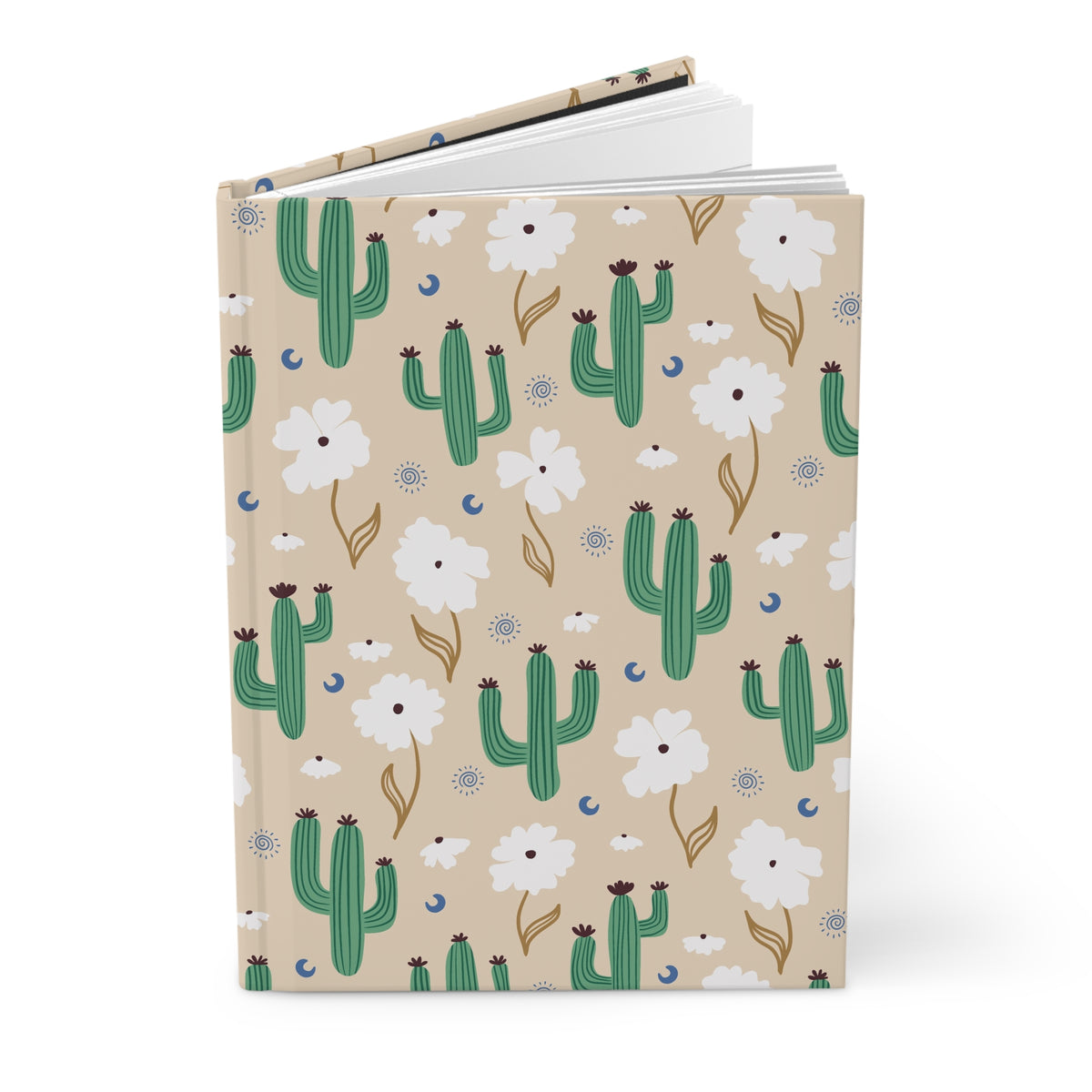 Desert Bloom Cactus Hardcover Journal | Floral Western Notebook