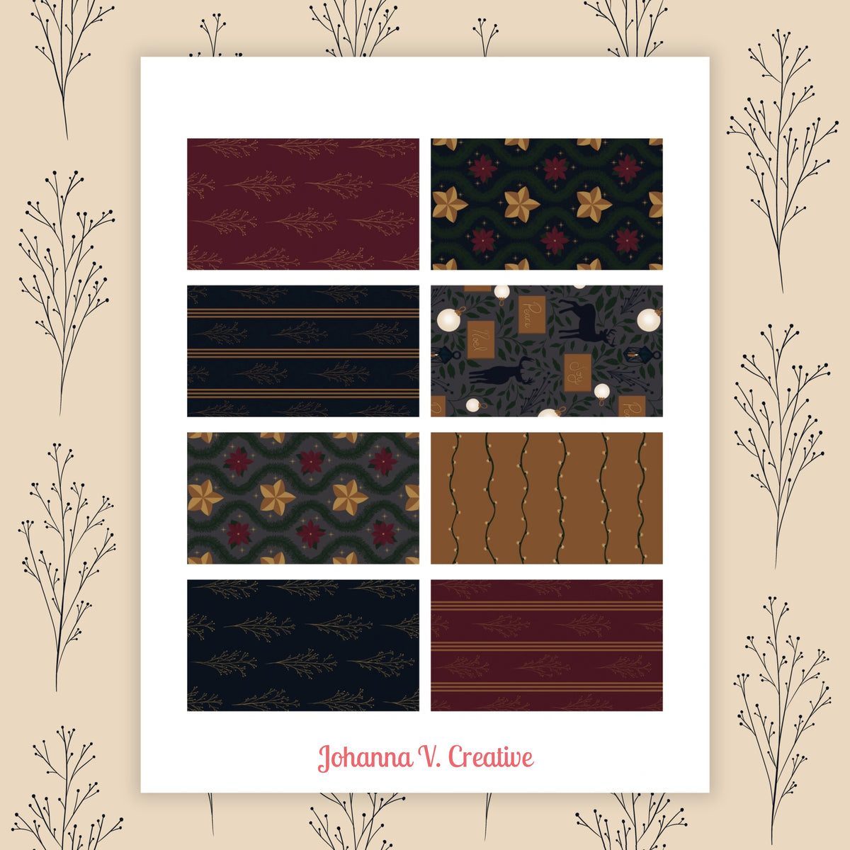 Printable Christmas Gift Tags | 24 Holiday Gift Tag Designs