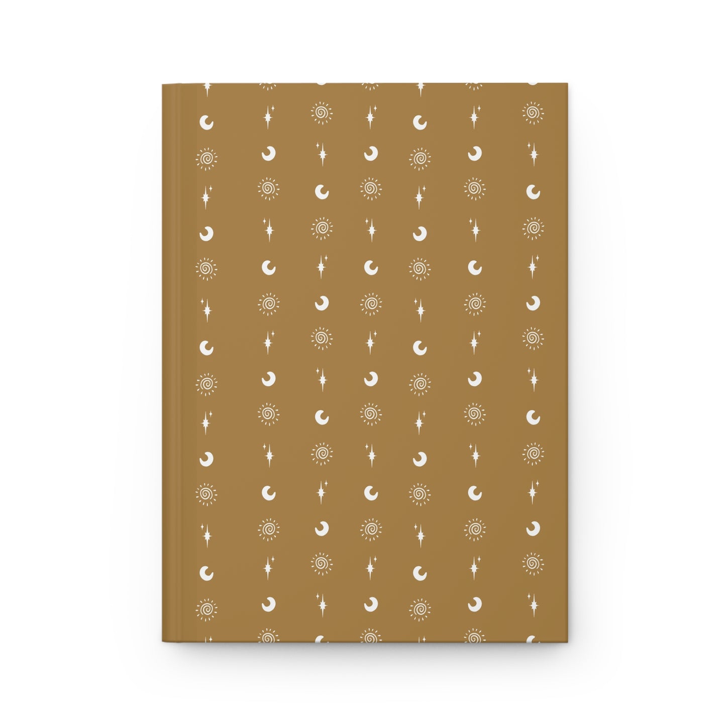 Golden Celestial Hardcover Journal | Sun, Moon & Star Lined Notebook