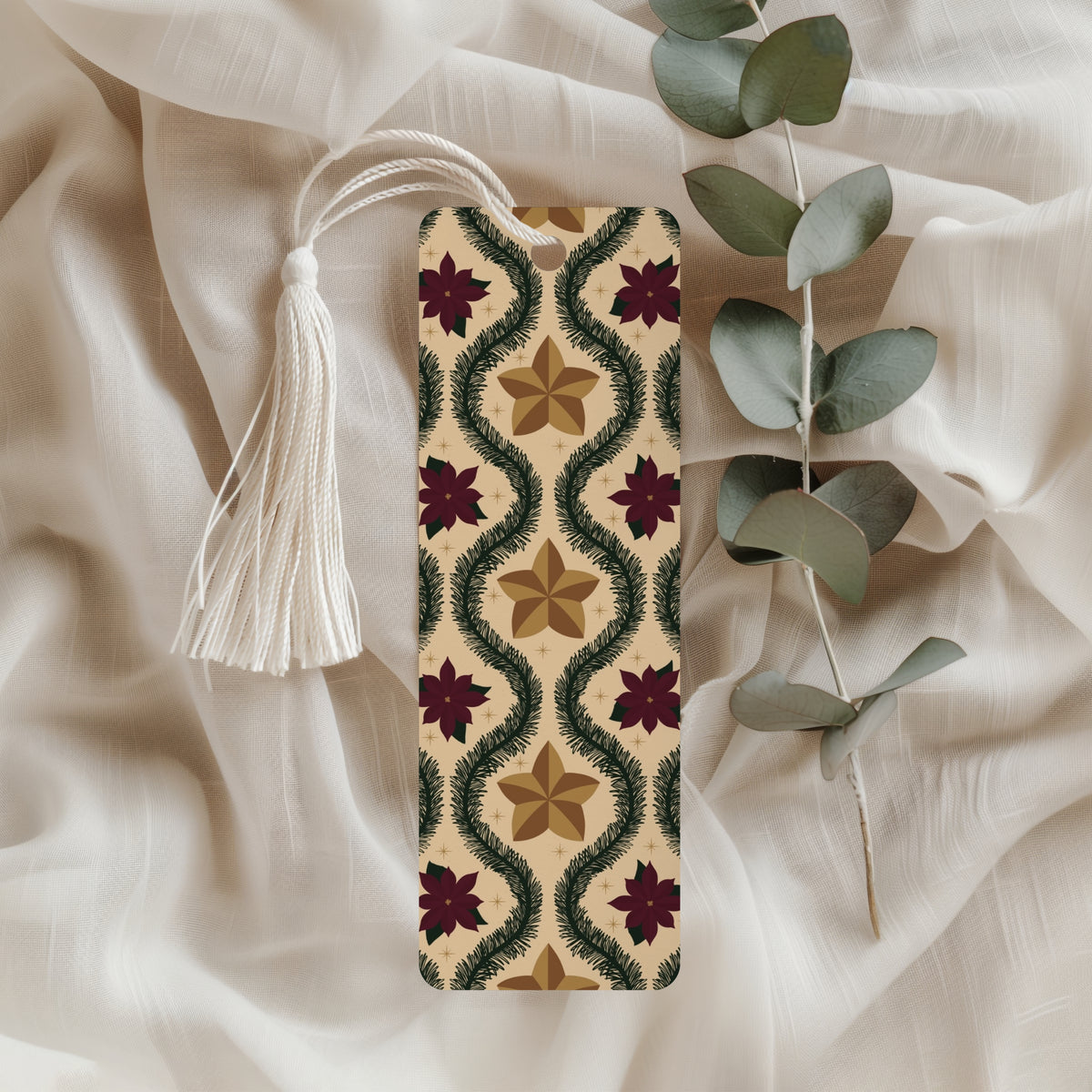 Christmas Patterned Bookmarks | Set of 8 Printable Bookmarks