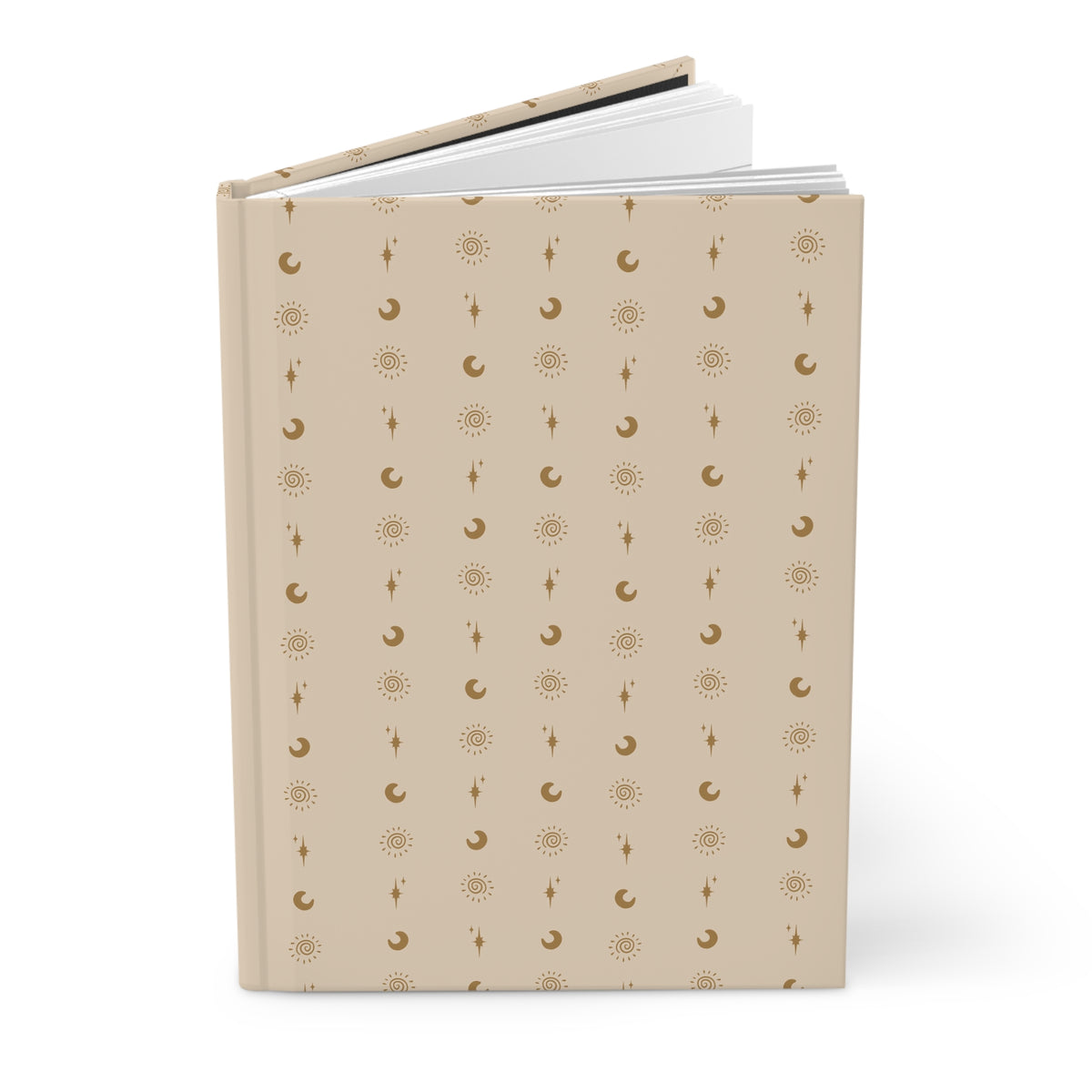 Neutral Celestial Hardcover Journal | Sun Moon & Star Lined Notebook