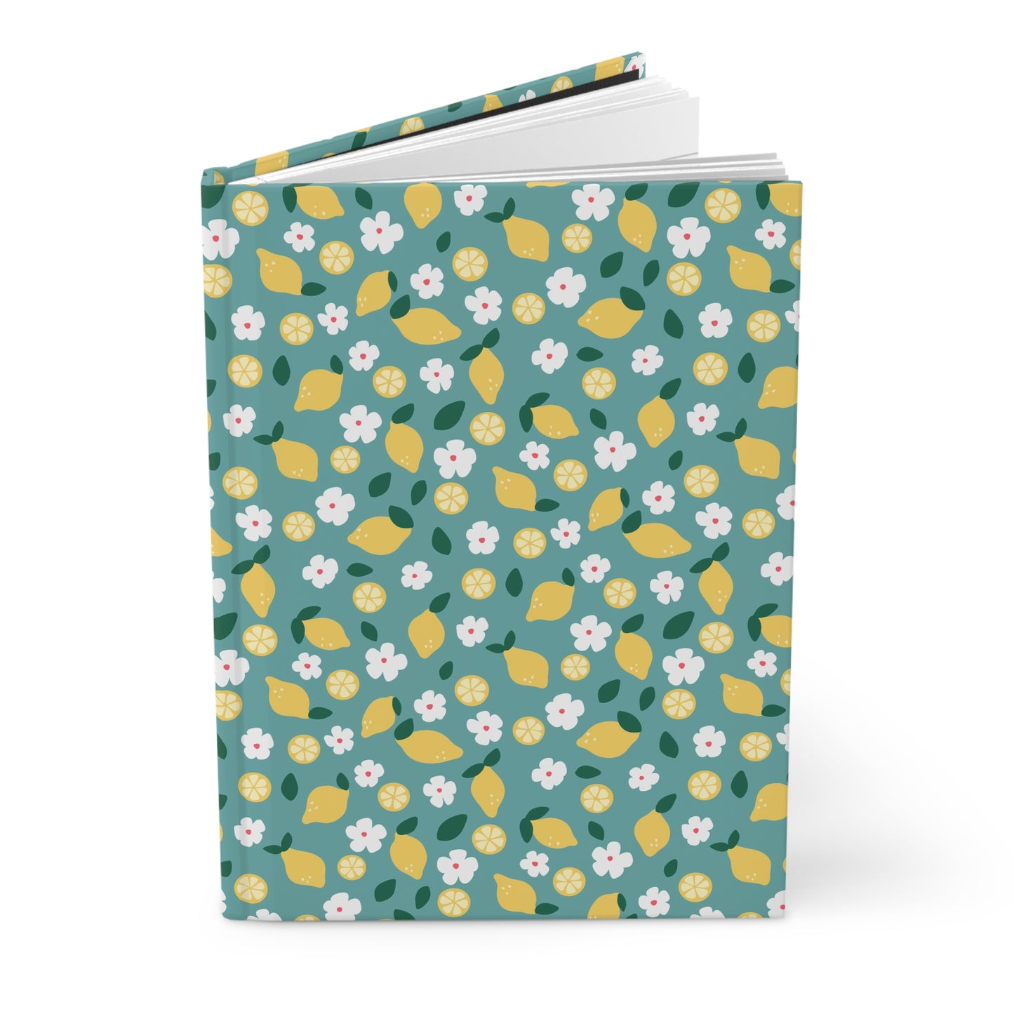Teal Lemon Journal | Citrus Aesthetic Notebook | Fresh Summer Diary | Botanical Lemon Notebook | Cute Fruit Journal Gift for Her