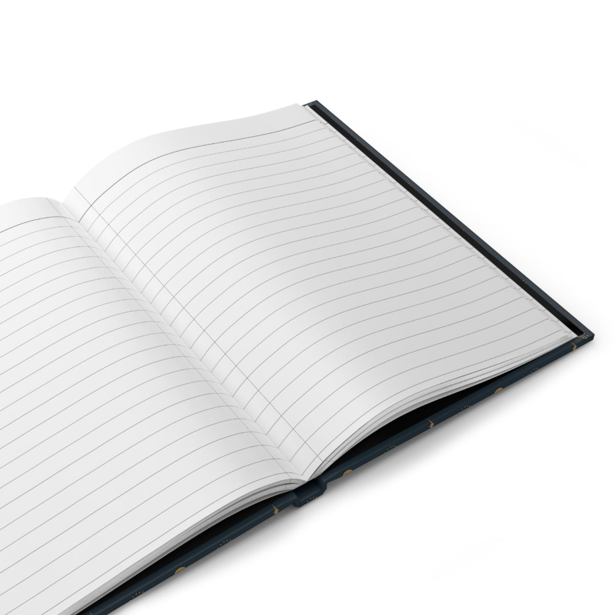 Midnight Blue Celestial Hardcover Journal | Gold Sun Moon & Star Notebook