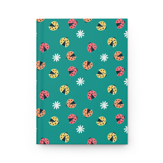 Ladybug Hardcover Journal | Whimsical Cottagecore Matte Notebook for Writing