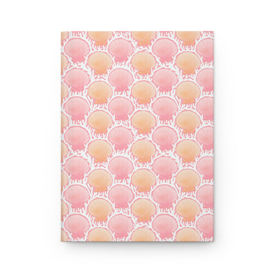 Coastal Seashell Journal | Pink Beach Aesthetic Notebook | Ocean Inspired Diary | Pastel Shell Notebook | Cute Coastal Gift for Her