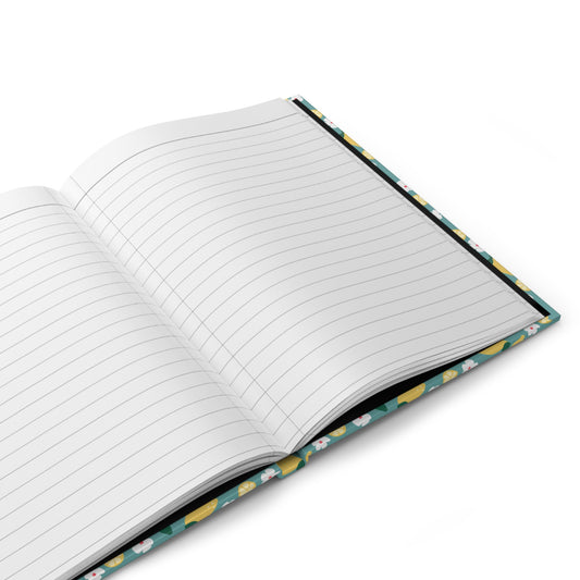 Teal Lemon Journal | Citrus Aesthetic Notebook | Fresh Summer Diary | Botanical Lemon Notebook | Cute Fruit Journal Gift for Her