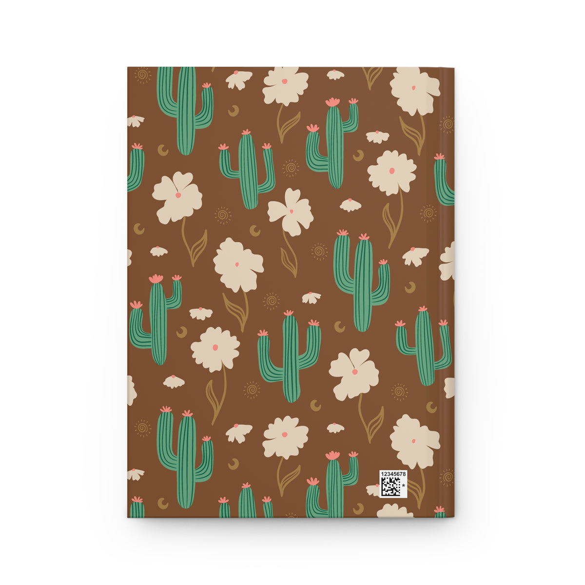 Terracotta Cactus & Wildflower Hardcover Journal | Desert Floral Notebook