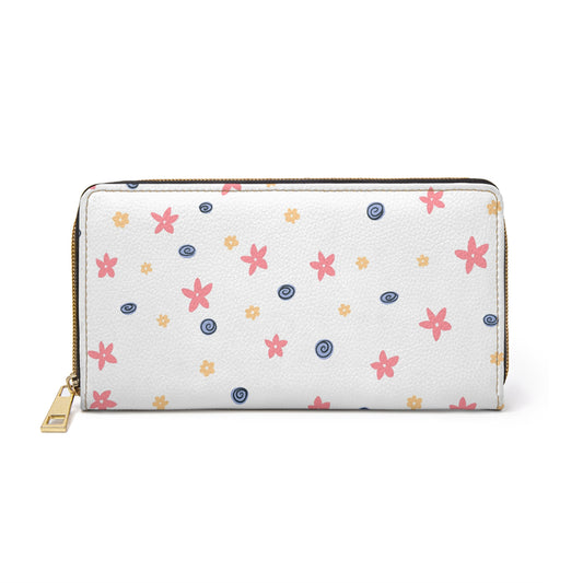Drift & Daydream: Scattered Bloom Zipper Wallet