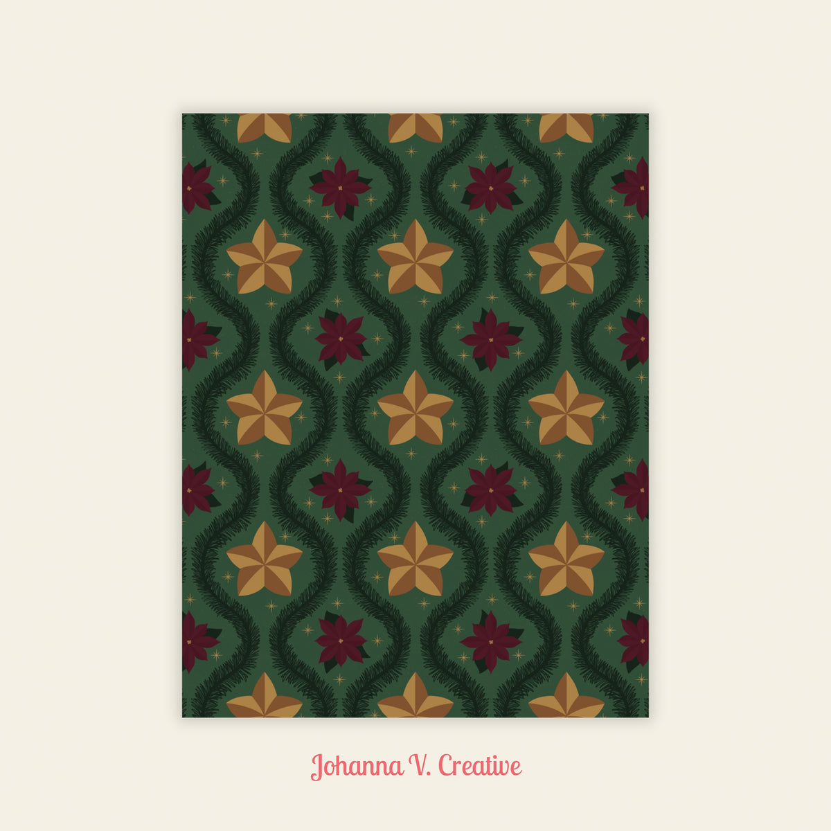 Christmas Printable Craft Paper | Set of 8 Holiday Patterned Papers
