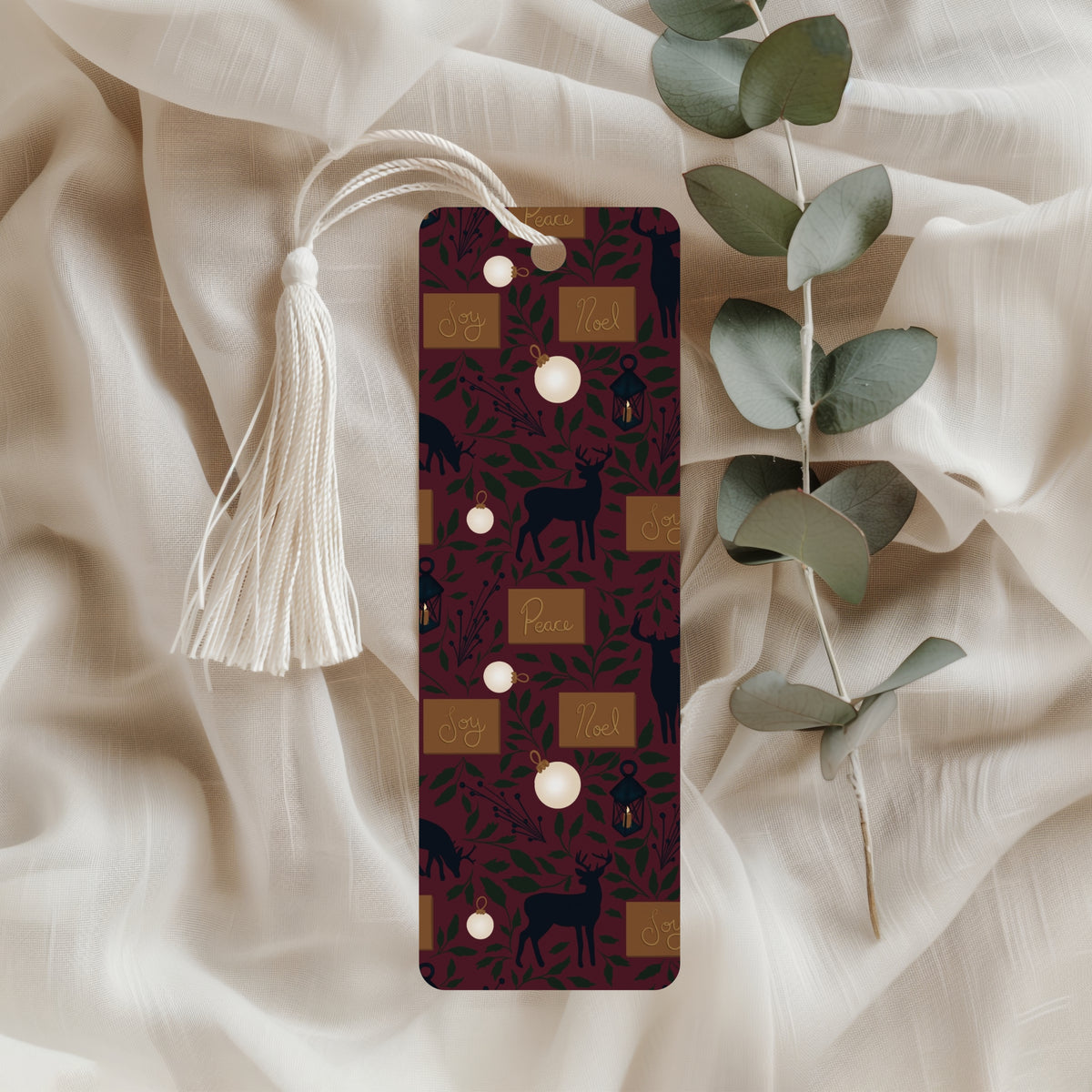Christmas Patterned Bookmarks | Set of 8 Printable Bookmarks