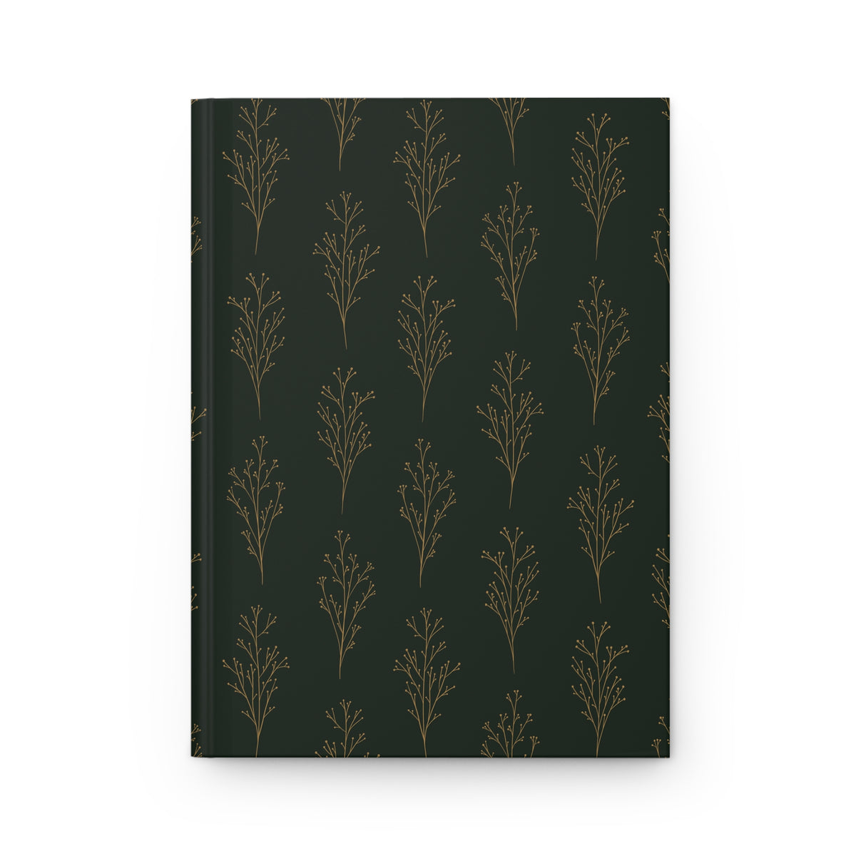 Green & Gold Botanical Hardcover Journal | Vintage-Inspired Lined Notebook
