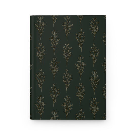 Green & Gold Botanical Hardcover Journal | Vintage-Inspired Lined Notebook